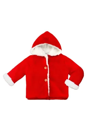 Carriage Boutique Sherpa-Lined Hooded Jacket Red