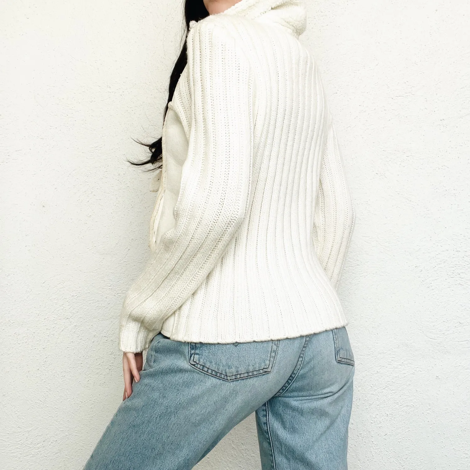 Creamy White Faux Suede Jacket