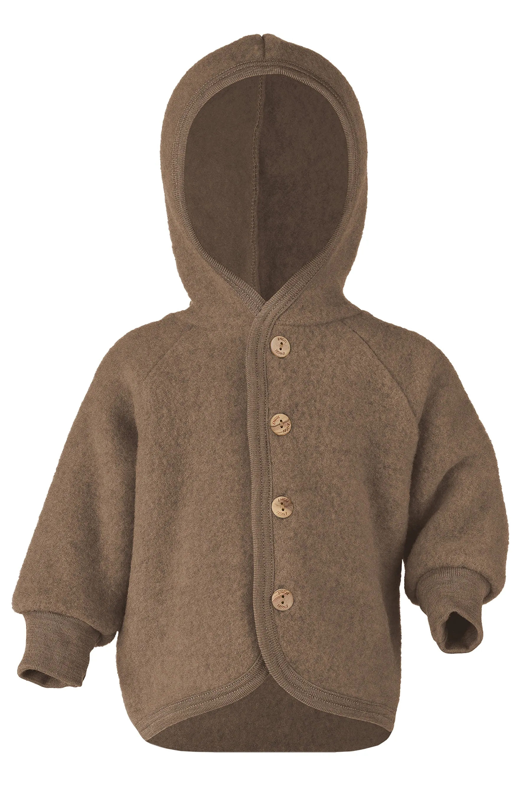 ENGEL WOOL FLEECE HOODED JACKET | BABY