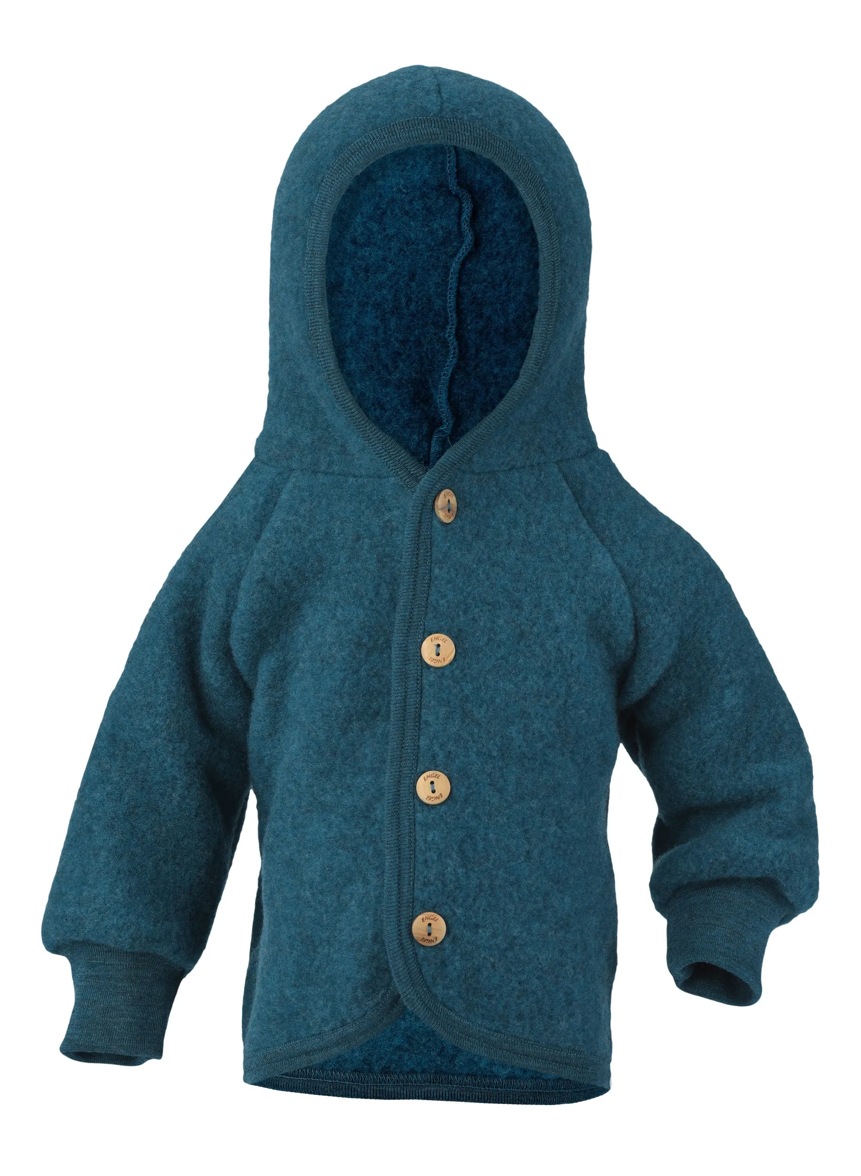 ENGEL WOOL FLEECE HOODED JACKET | BABY