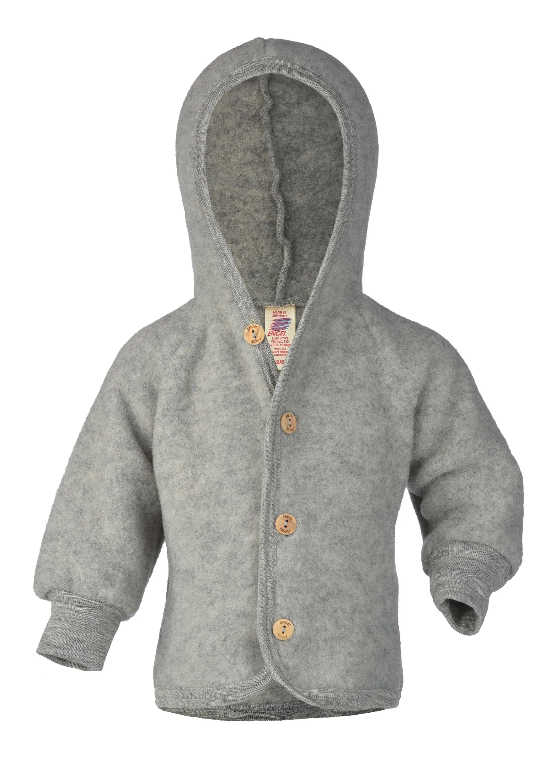 ENGEL WOOL FLEECE HOODED JACKET | BABY