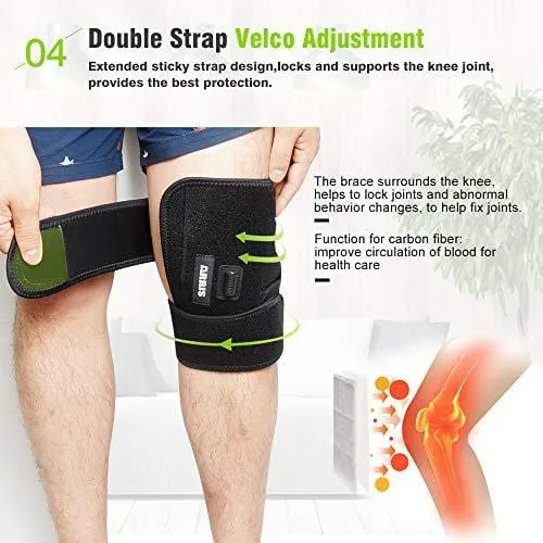 Heated Knee Brace Wrap Support/Therapeutic Electric Heating Pad W/Rechargable 7.4V 2600Mah Battery for Joint Pain, Arthritis Meniscus Pain Relief (3 Temperature Setting) by Arris (1PCS)