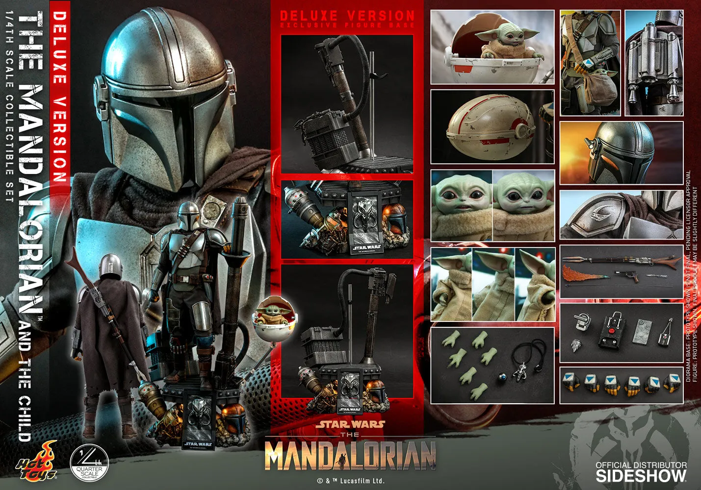 Hot Toys The Mandalorian™ and The Child / Grogu™ (Deluxe Version) - 1/4 Scale