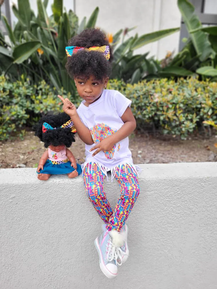 Kente Get Enough Print Fleece Lined Leggings