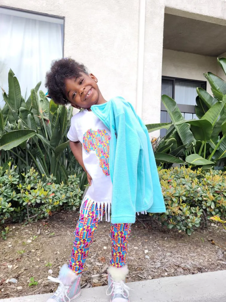 Kente Get Enough Print Fleece Lined Leggings