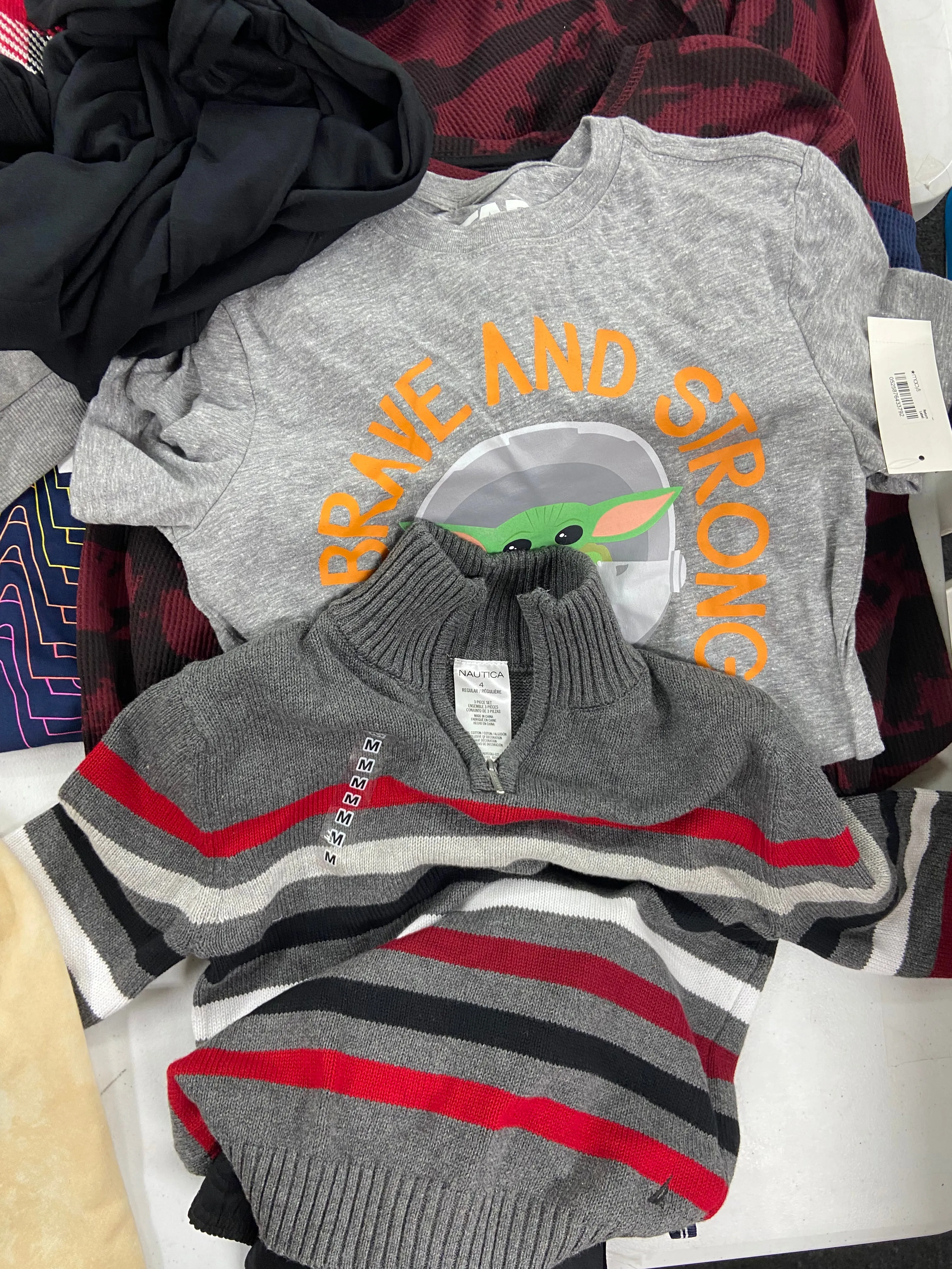 Kid's & Baby's Clothing Assorted Wholesale Lot, CALVIN KLEIN, LEVI'S, LUCKY BRAND, NAUTICA, NIKE, STAR WARS, UNIVIBE and more, 16 items, Shelf Pulls, MSRP $568