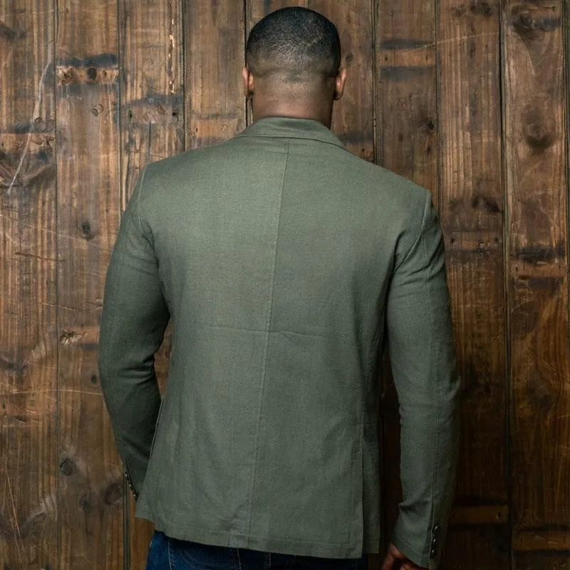 Kingsley Cape Summer Linen Blazer - Fatigue