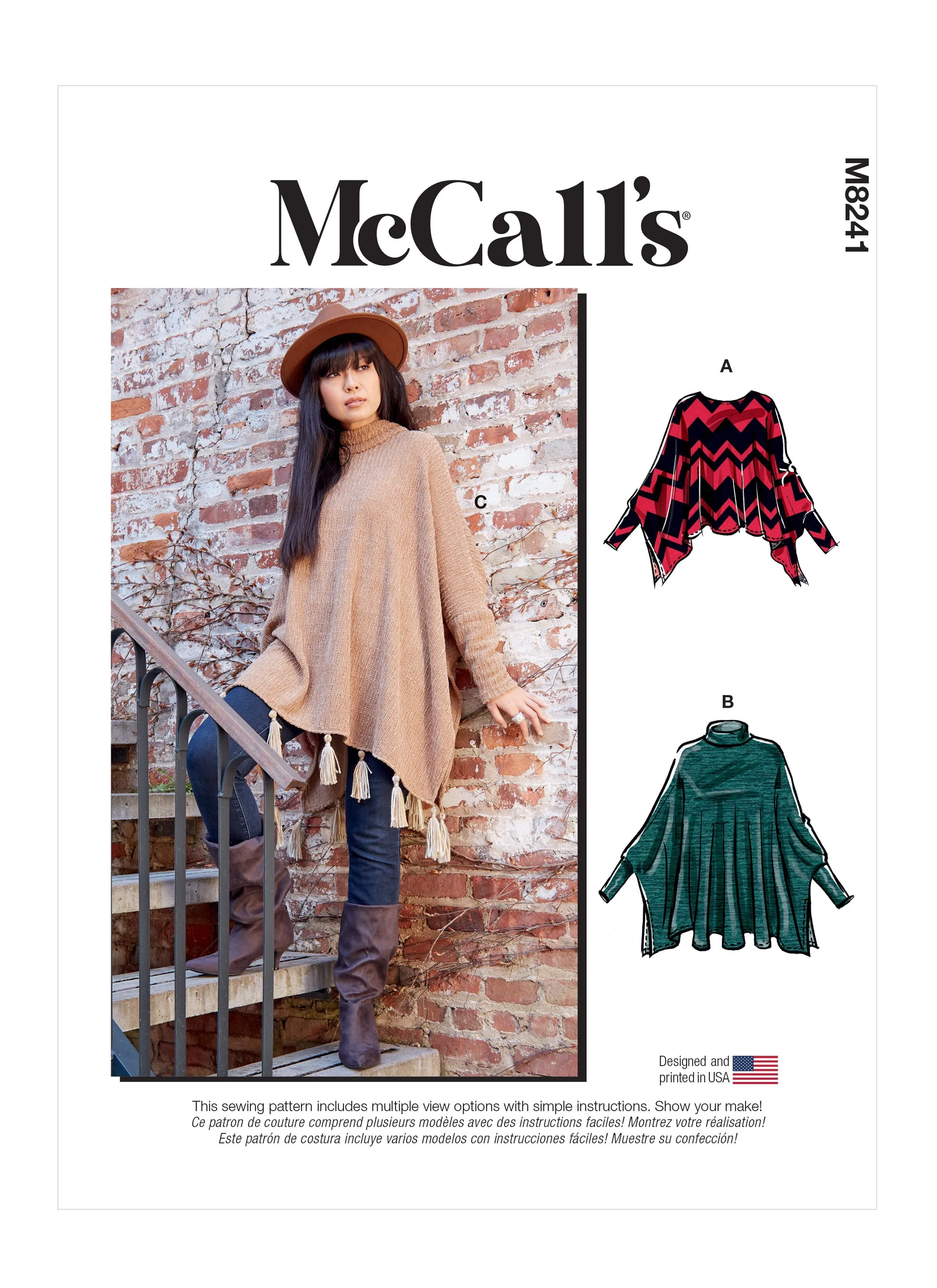 McCall's sewing pattern 8241 Misses' Tops
