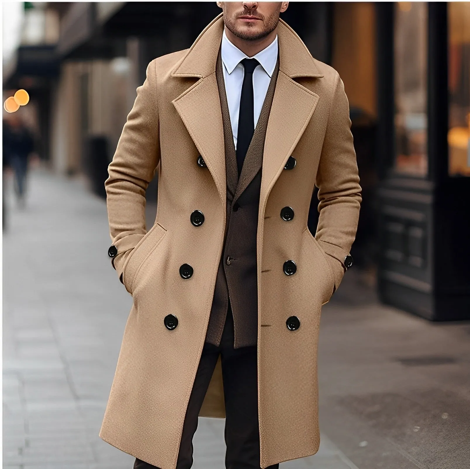 Men’s Long Wool Coat