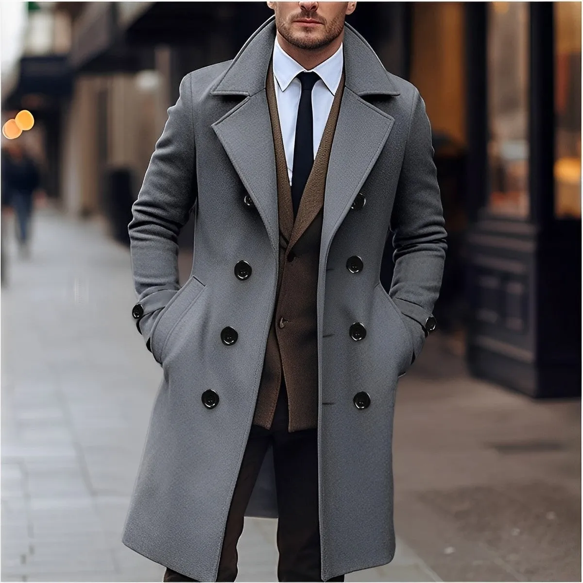 Men’s Long Wool Coat