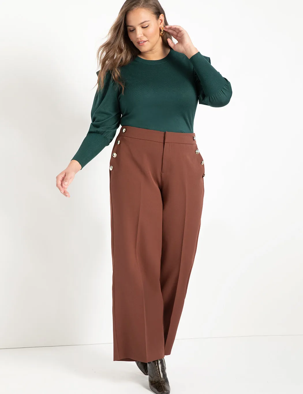 Pleated Sleeve Sweater in Zermadame
