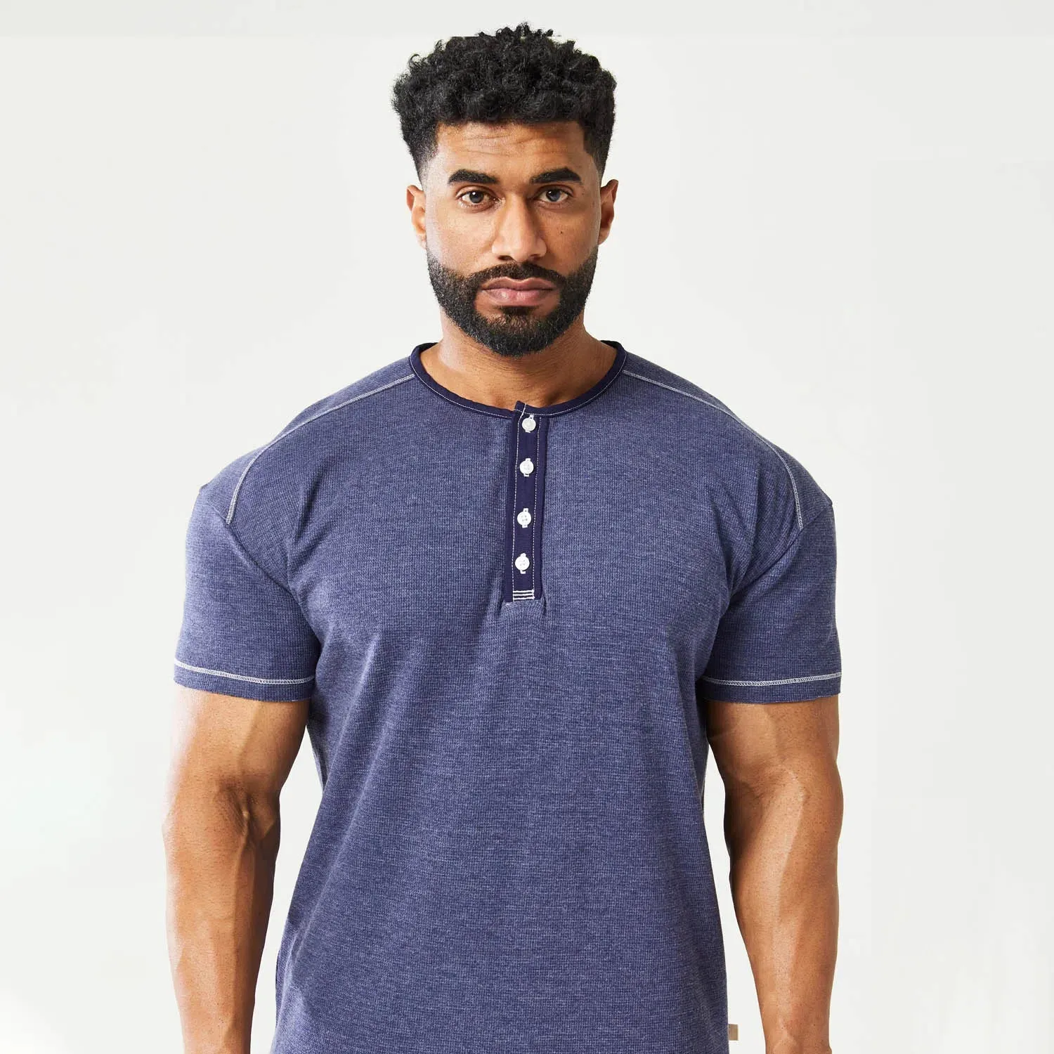 SQUATWOLF Men's Golden Era Waffle Top Short Sleeves