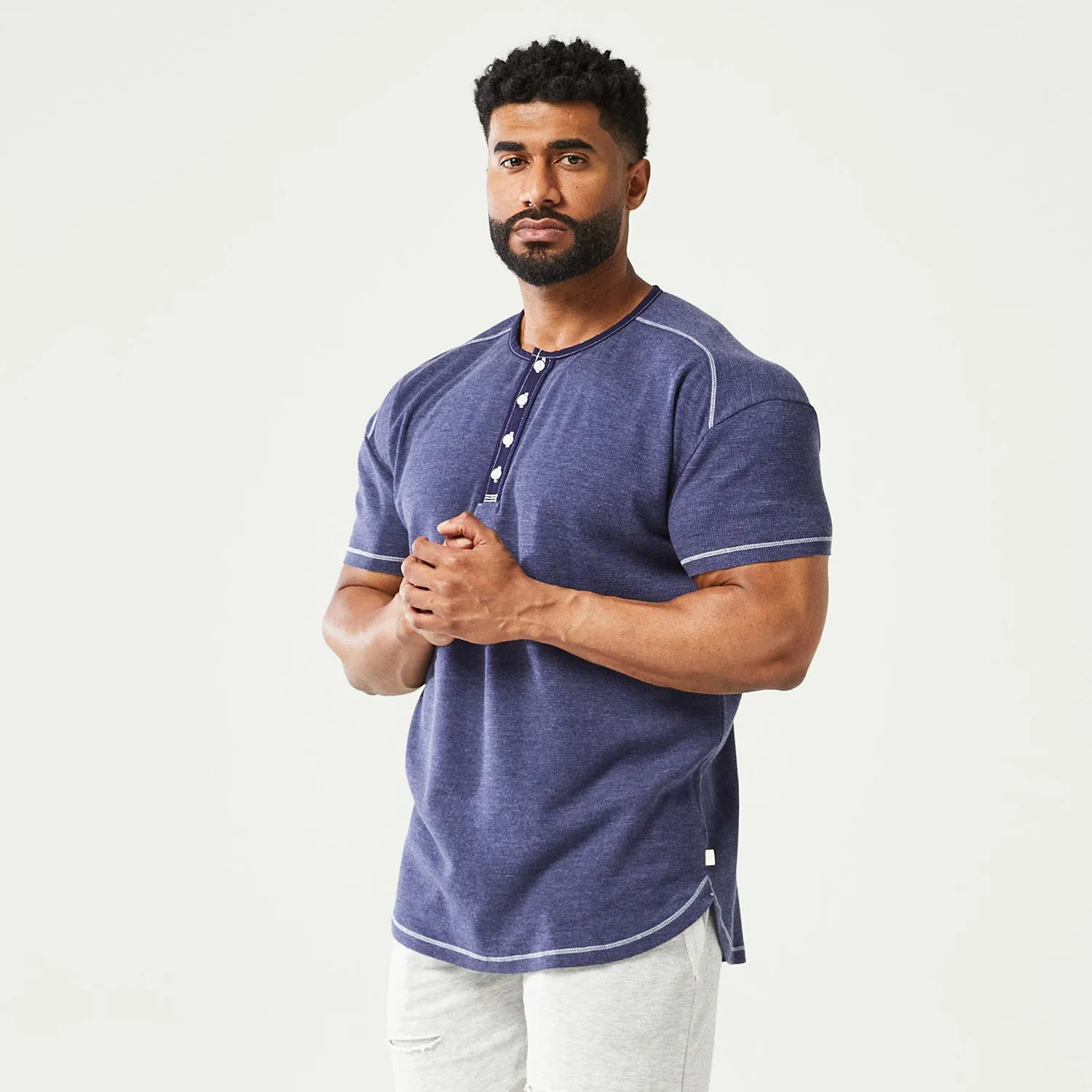 SQUATWOLF Men's Golden Era Waffle Top Short Sleeves