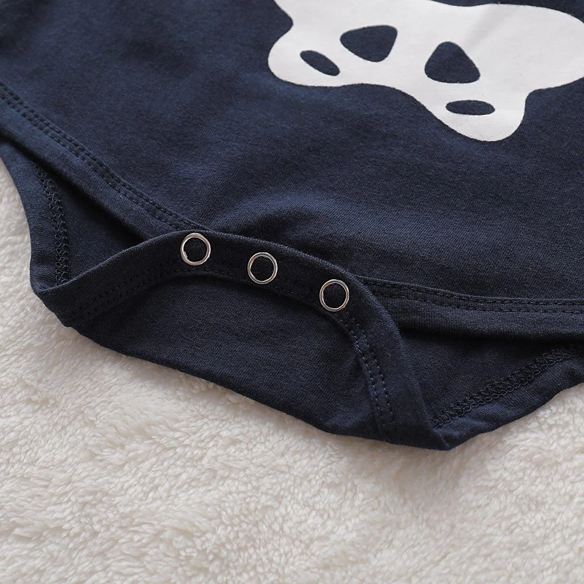 Toddler Girls Halloween Solid Color Long Sleeve Skull Print Dress